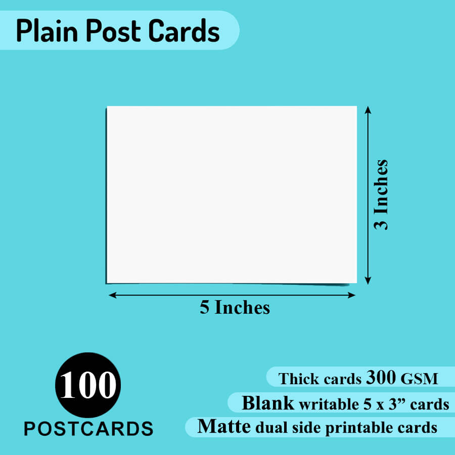 Pack of 100 White Blank Cards