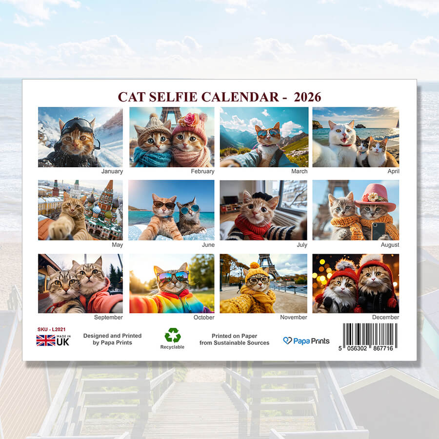 Playful Cat Selfie 2026 Calendar
