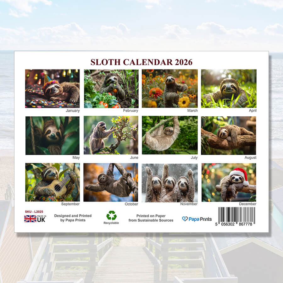 Sloth calendar 