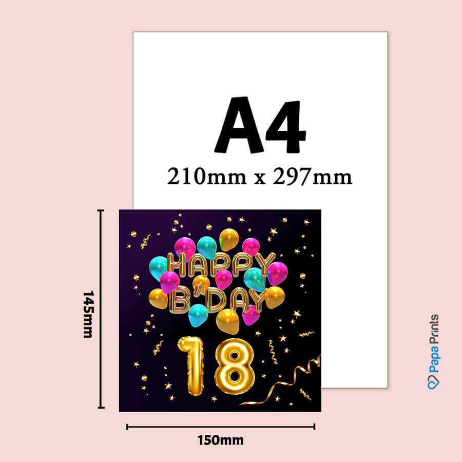 18th Birthday Greeting Card With Envelopes