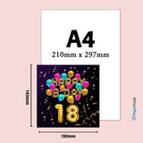 18th Birthday Greeting Card With Envelopes