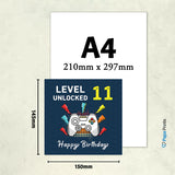 Happy Birthday: Level Unlocked Video Gaming Controller Greeting Card - Ages 6 to 50