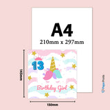 Magical Milestones: Unicorn Age-Wise Birthday Cards (Ages 1-15)