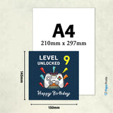 Happy Birthday: Level Unlocked Video Gaming Controller Greeting Card - Ages 6 to 50