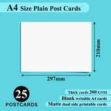 A4 plain postcards 300gsm