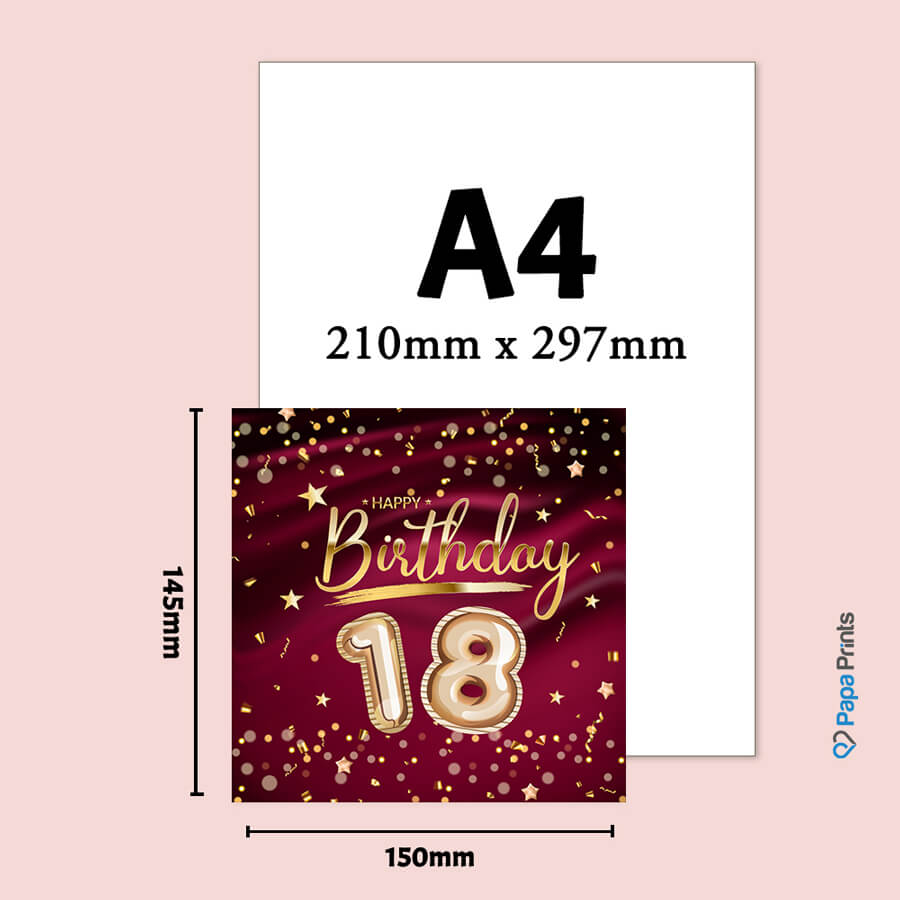18th Birthday Greeting Card With Envelopes