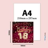 18th Birthday Greeting Card With Envelopes