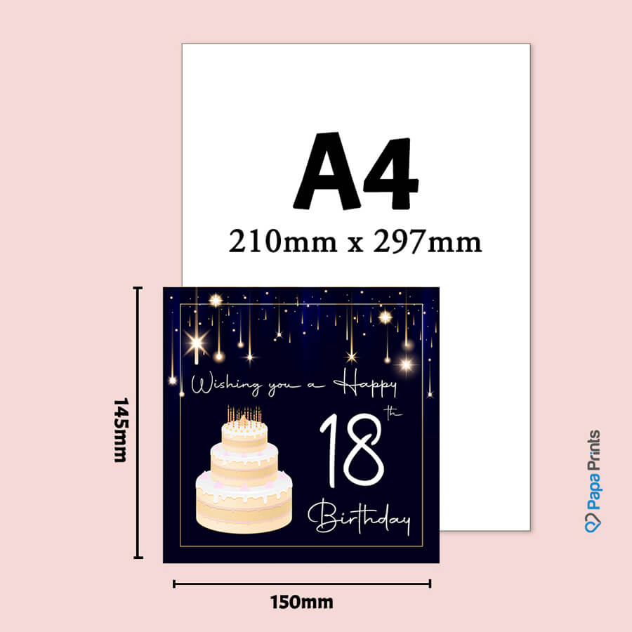 18th Birthday Greeting Card With Envelopes
