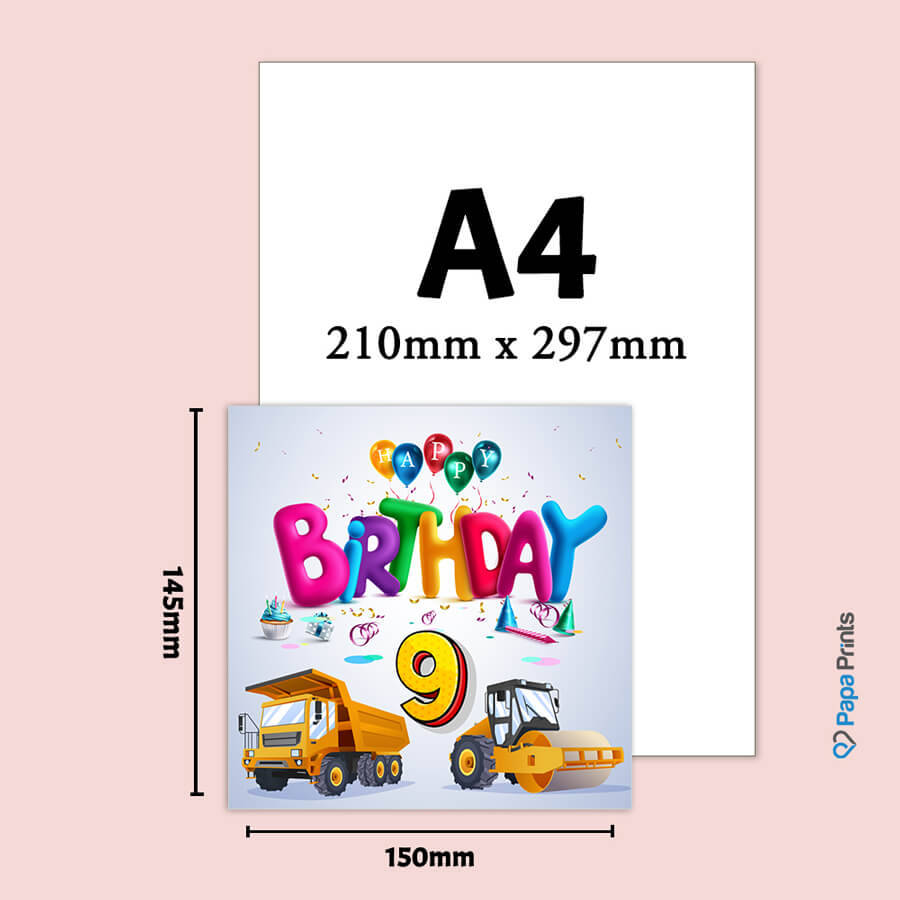 Vibrant Vehicle Birthday Cards for Kids (Ages 1-15)
