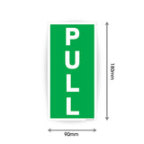 Push Pull Door Sign Sticker