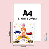 Vibrant Vehicle Birthday Cards for Kids (Ages 1-15)