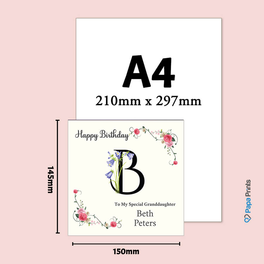 Personalised Initial Birthday Card