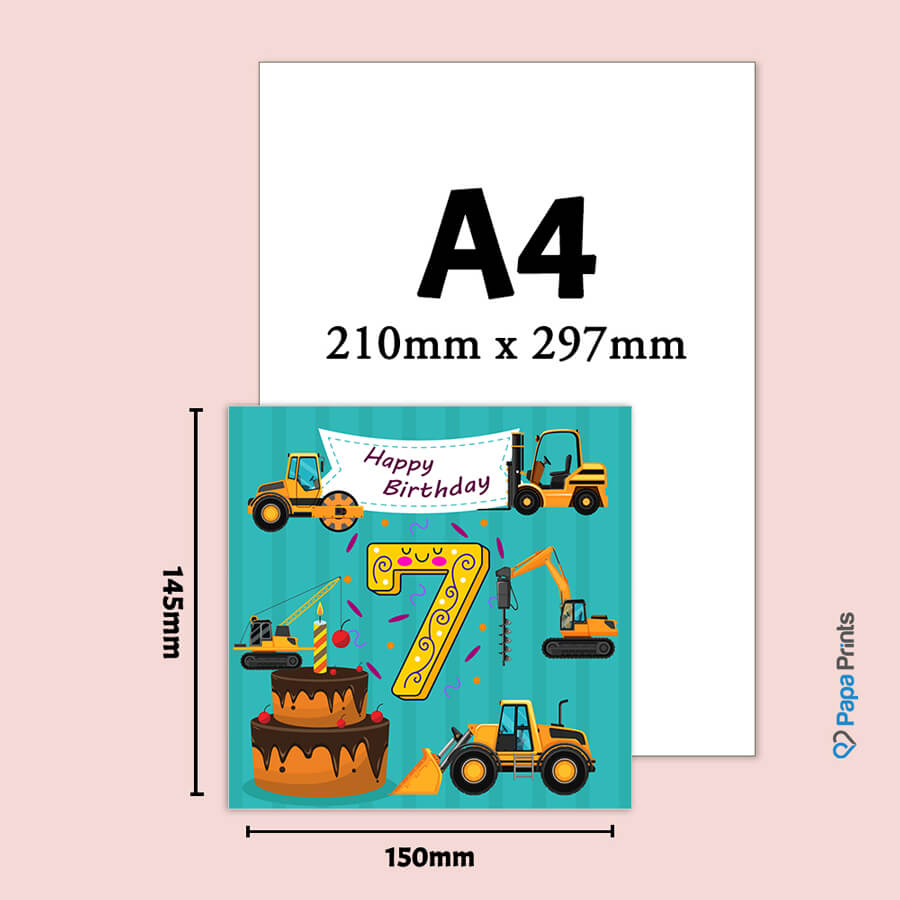 Vibrant Vehicle Birthday Cards for Kids (Ages 1-15)