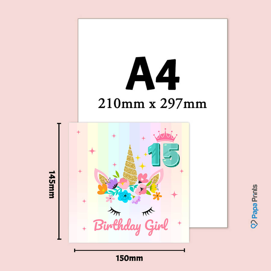 Magical Milestones: Unicorn Age-Wise Birthday Cards (Ages 1-15)