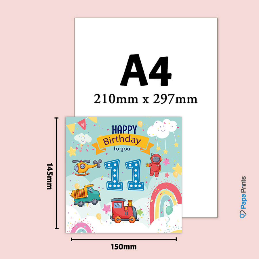 Vibrant Vehicle Birthday Cards for Kids (Ages 1-15)