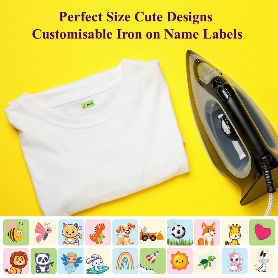 Iron-on labels for clothing