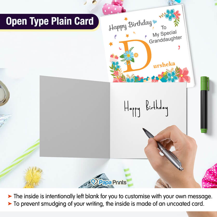 Personalised Initial Birthday Cards with Envelopes (A-Z)