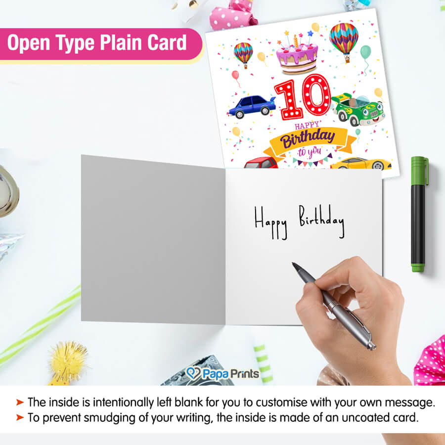 Vibrant Vehicle Birthday Cards for Kids (Ages 1-15)