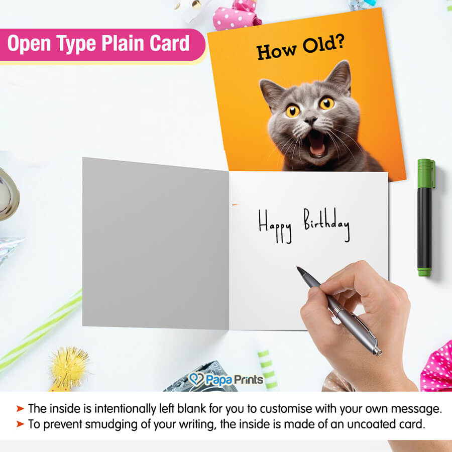 Humorous Cat Age Birthday Card