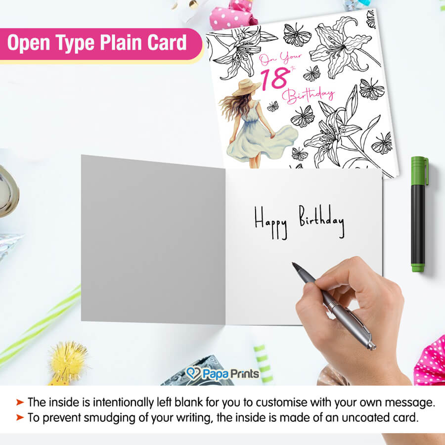 Elegant Birthday Card For 18-Year-Old Girl