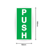 Push Pull Door Sign Sticker