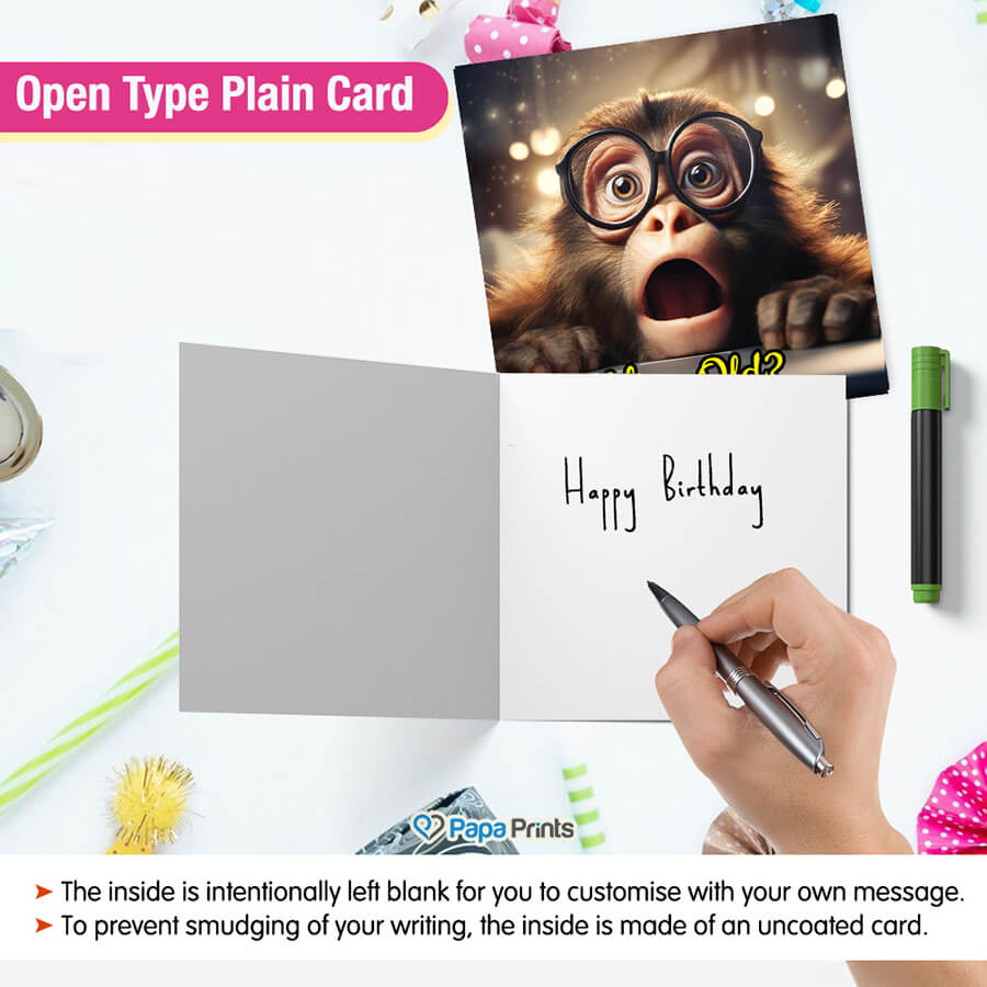 Playful Monkey Birthday Greeting Card