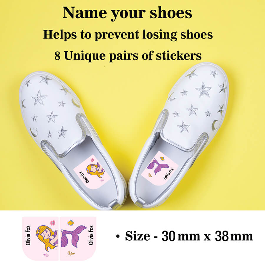 Vinyl shoe name label