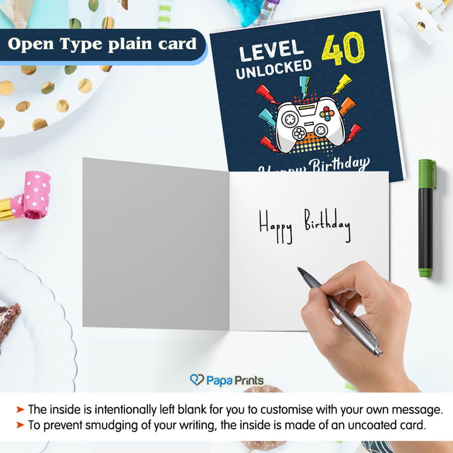 Happy Birthday: Level Unlocked Video Gaming Controller Greeting Card - Ages 6 to 50