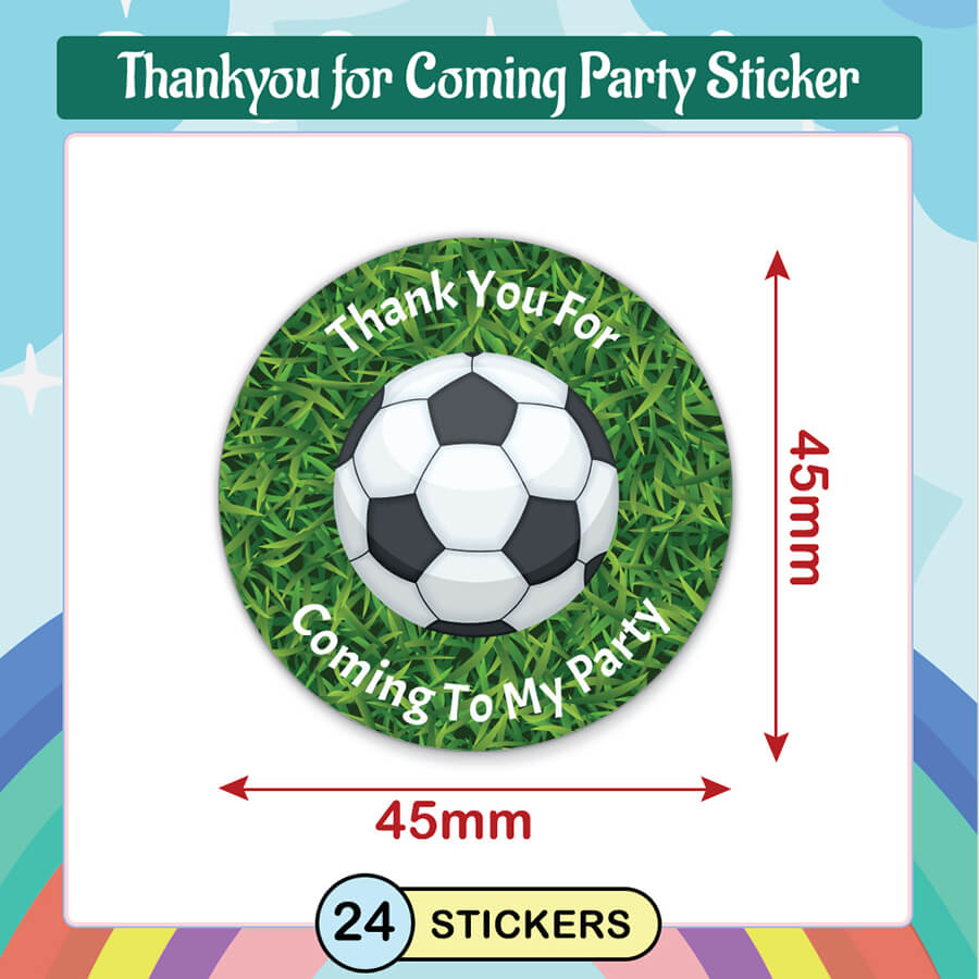 Football Party Favor Stickers - Thank You for Coming!