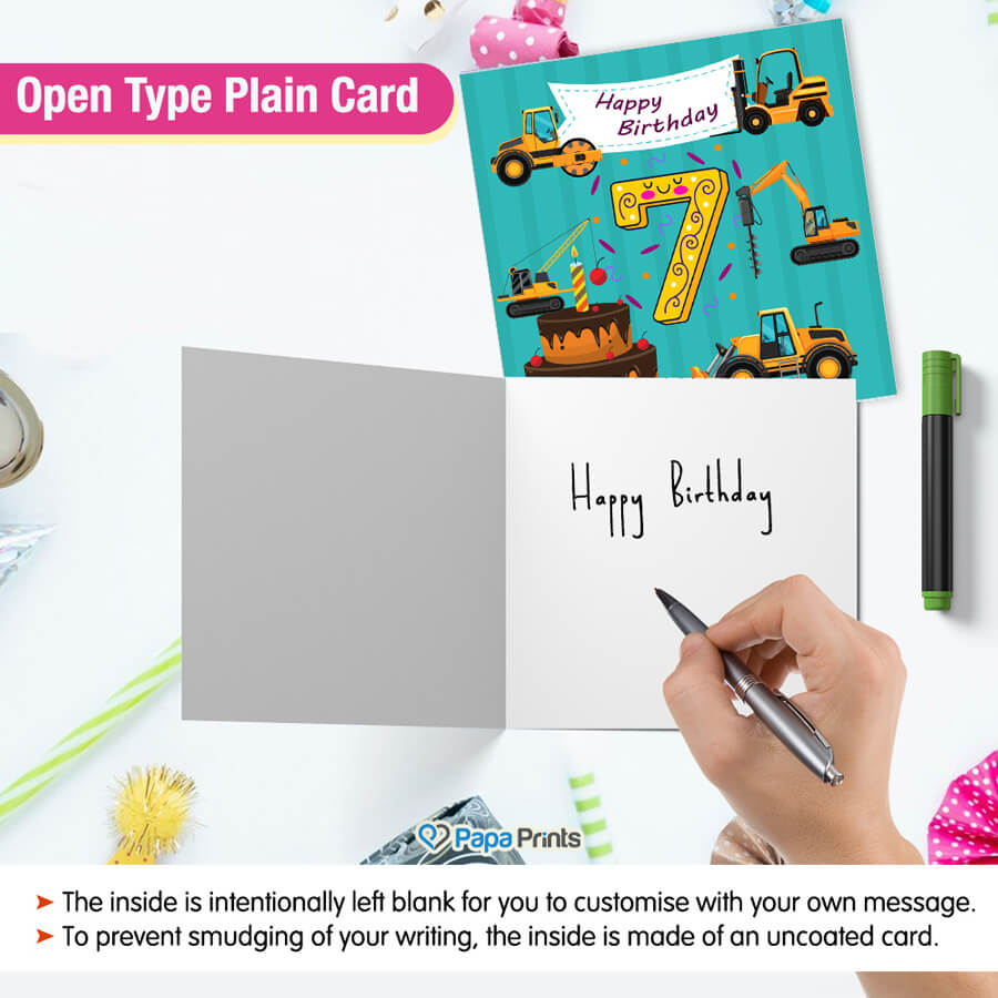 Vibrant Vehicle Birthday Cards for Kids (Ages 1-15)