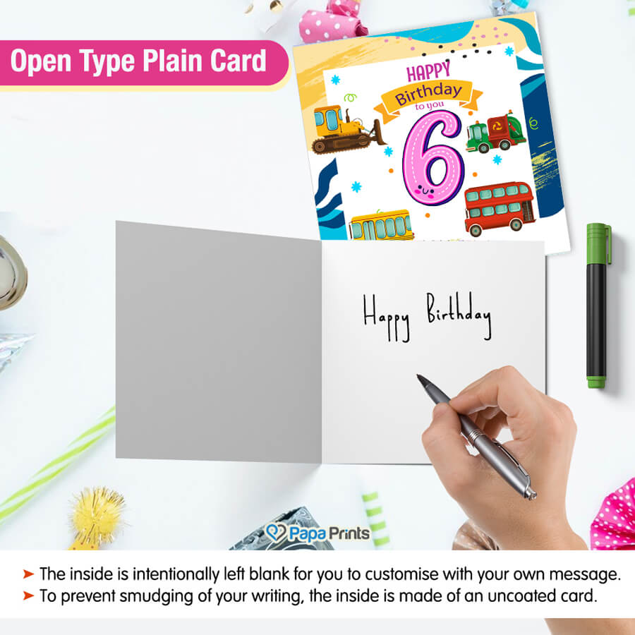 Vibrant Vehicle Birthday Cards for Kids (Ages 1-15)