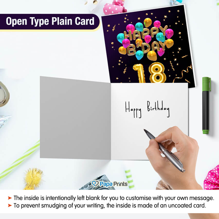 18th Birthday Greeting Card With Envelopes