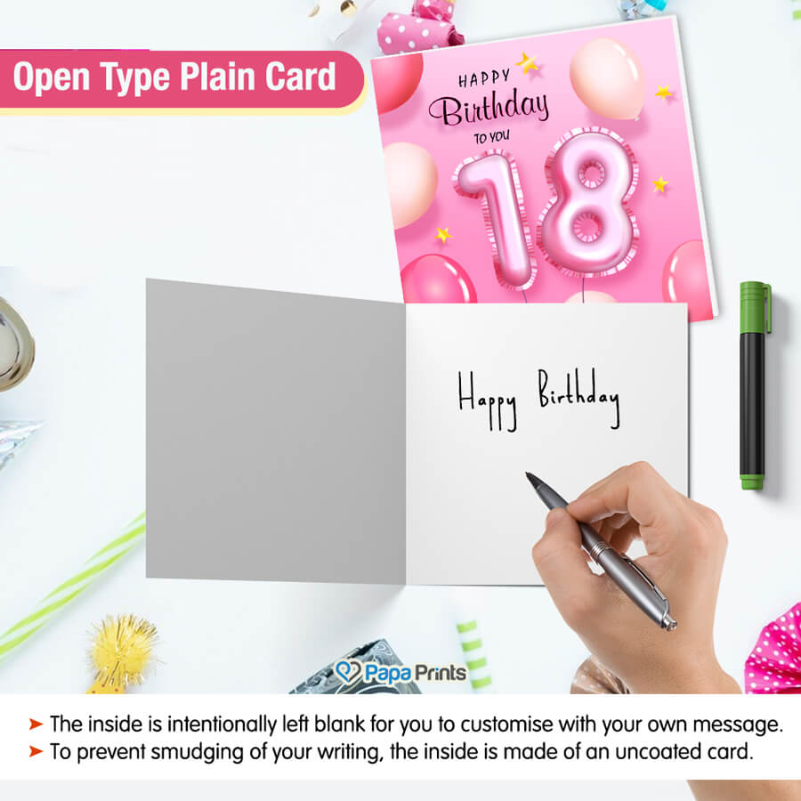 18th Birthday Greeting Card With Envelopes
