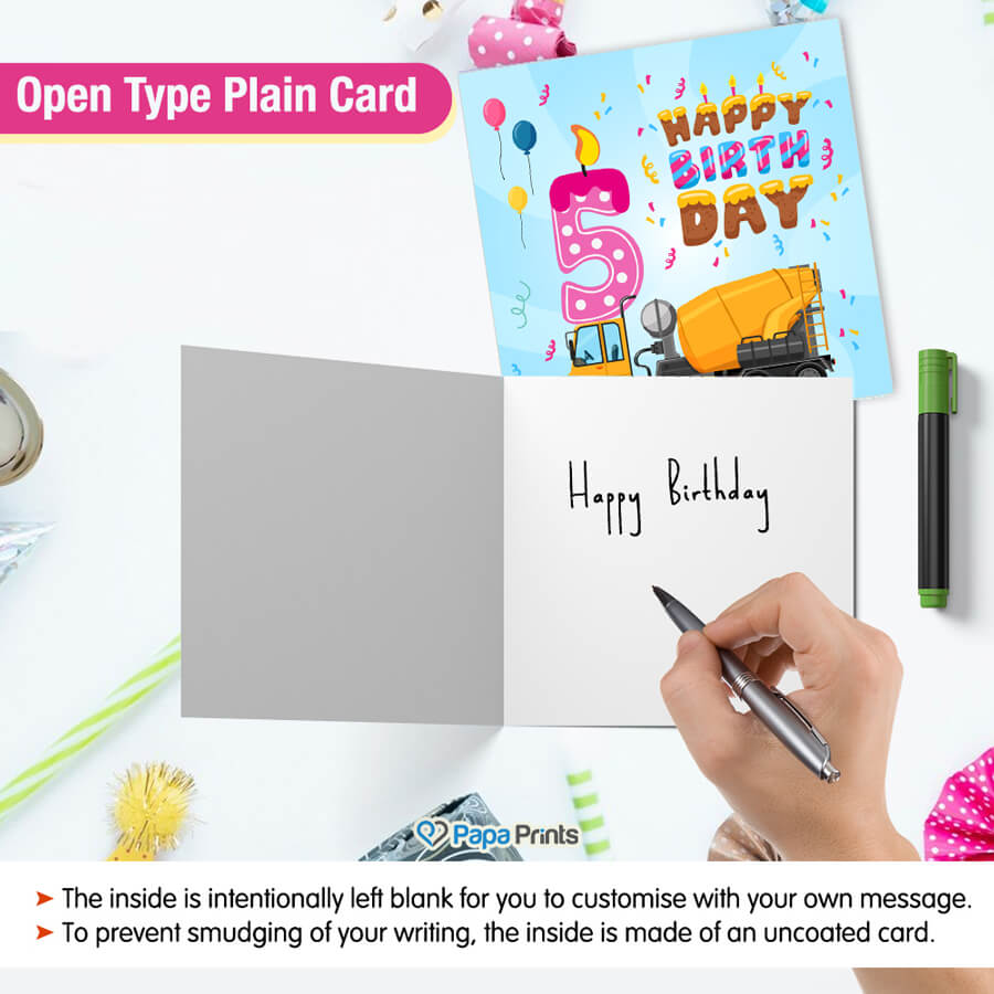 Vibrant Vehicle Birthday Cards for Kids (Ages 1-15)