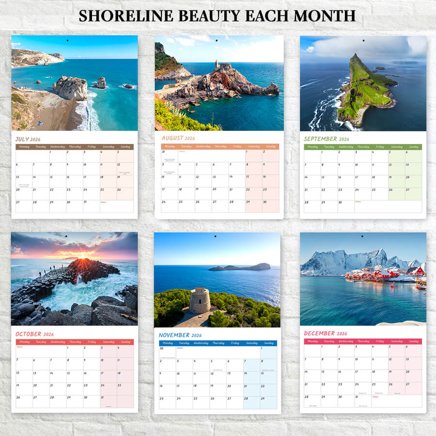 12-Month Seascape Calendar 2026