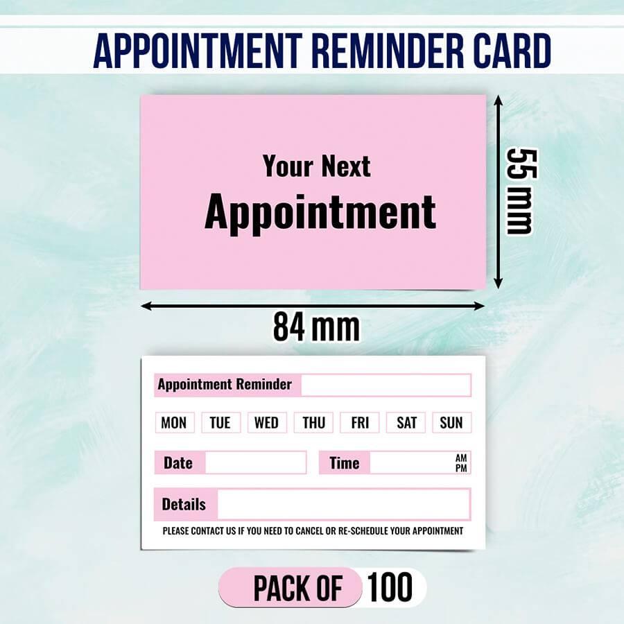 Stay On Track with Our Custom Appointment Reminder Cards