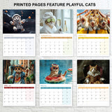 Cat Themed A3 Wall Calendar 2026