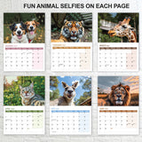 Animal selfies calendar 2026 A3 funny wall calendar January to December