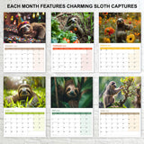 Cute sloth calendar with UK bank holidays 2026