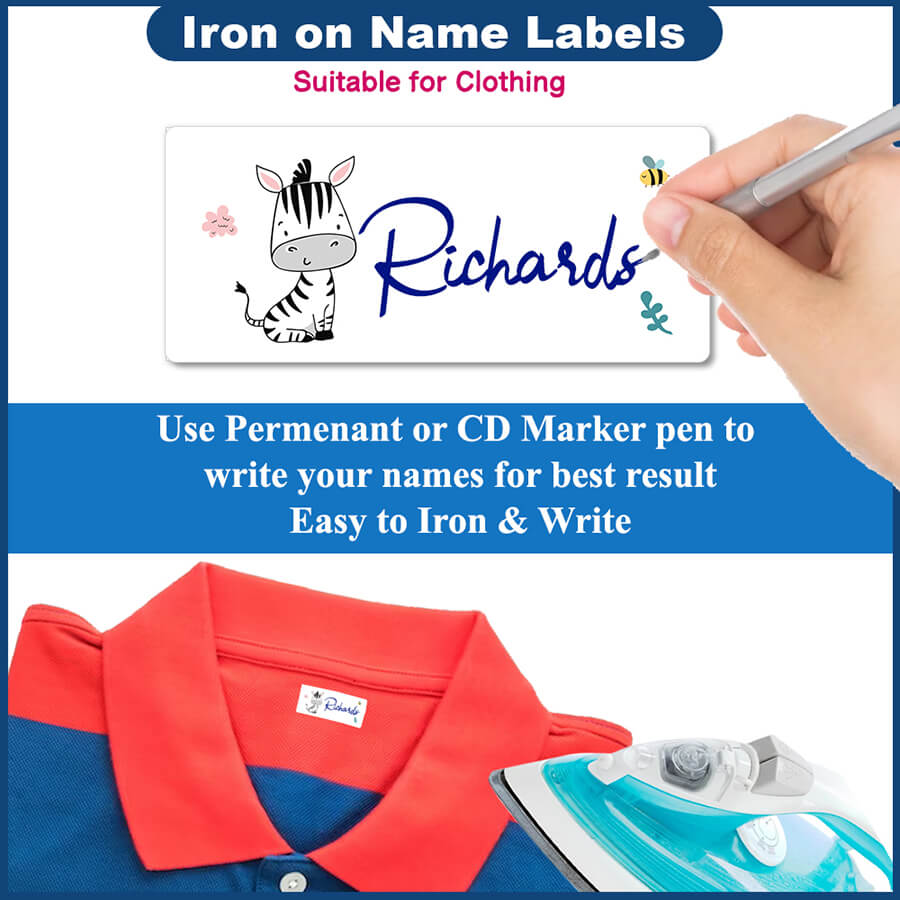 Personalized iron-on labels