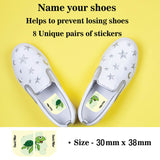 Yellow shoe name sticker