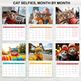 12-Month Funny Cat Selfies Calendar 2026