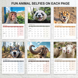 Humorous animal selfie photography calendar 2026 A3