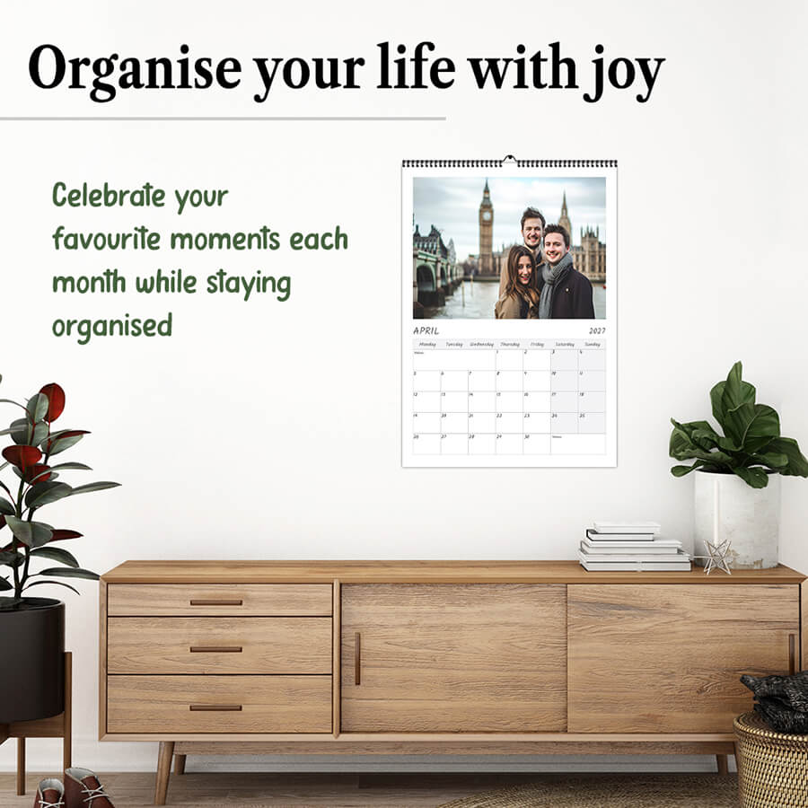 Personalised 2027 Photo Calendar A4 12 Month Calendar