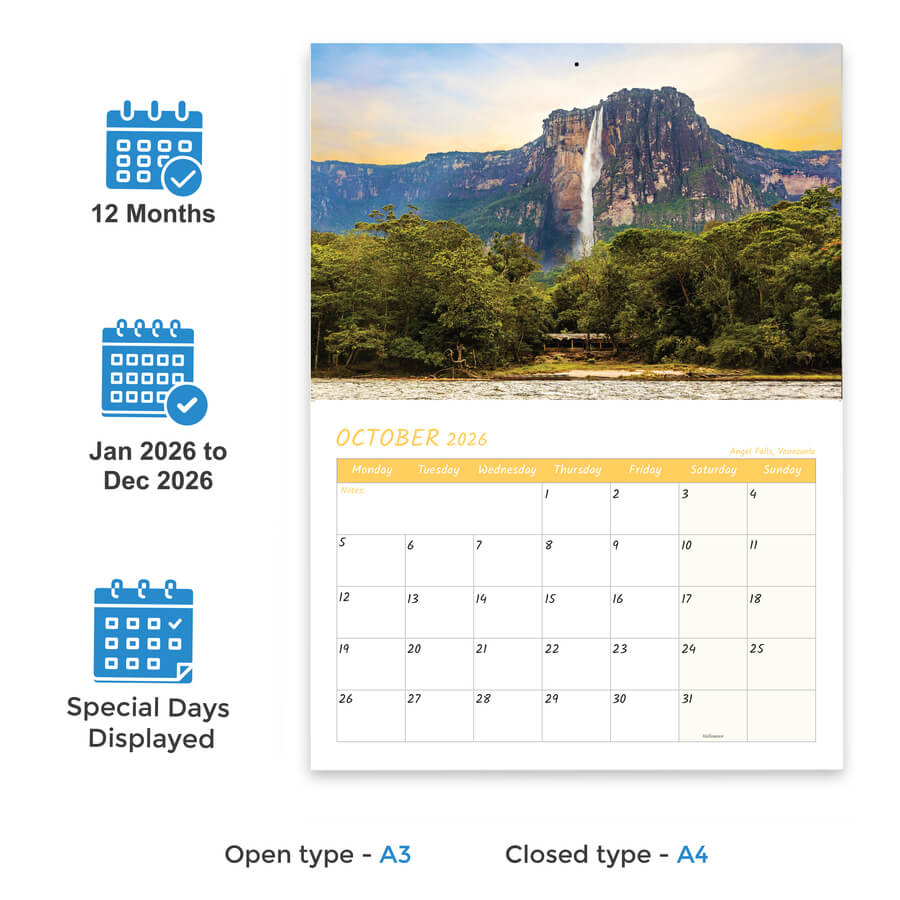 Stunning Nature Photography Calendar 2026