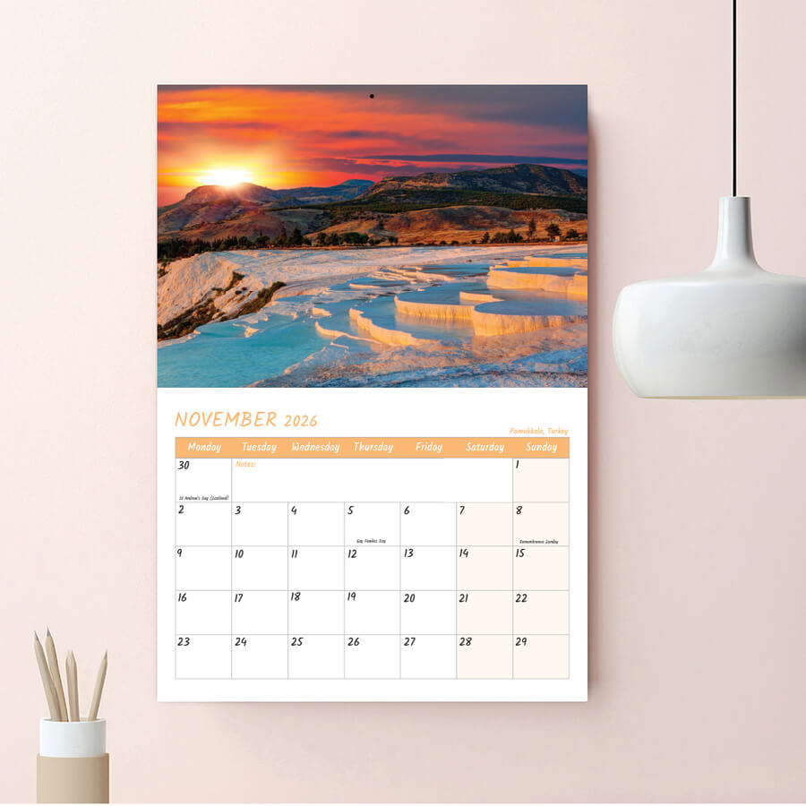 Eco-Friendly Natural Wonders Calendar 2026