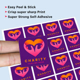 Personalised Logo Stickers - Square - White Vinyl & Transparent Stickers