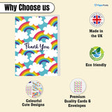 Vibrant Thanks A6 Rainbow Colors Cards for Expressing Appreciation