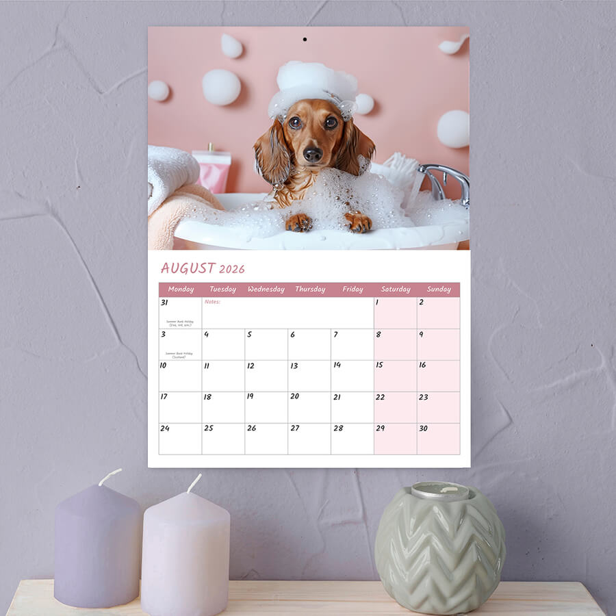 2026 Dachshund dog calendars 