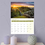 A3 wall calendar for 2026 British landscapes theme